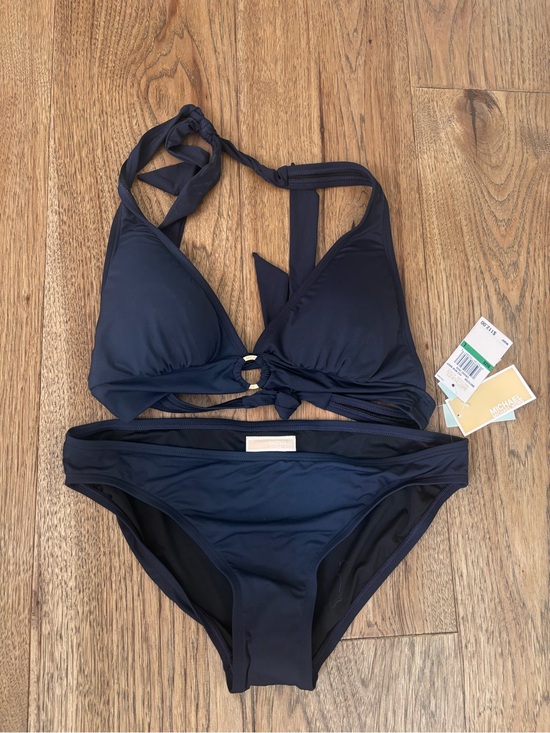 MICHAEL Michael Kors Other - MICHAEL Michael Kors Navy Ring-Front Halter Bikini set.